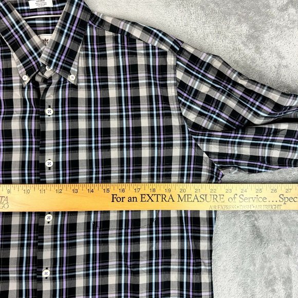 Peter Millar Mens Plaid Multicolor Button Down Long Sleeve Business Casual Shirt - Picture 6 of 7